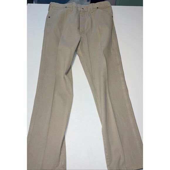 Wrangler Cowboy Cut Denim Jeans Men's 40 x 34 High Rise Beige Casual 13MWZTN - Picture 1 of 6